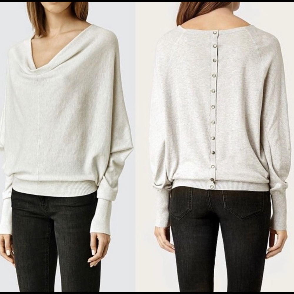 All Saints Elgar Cowl Neck Shirt